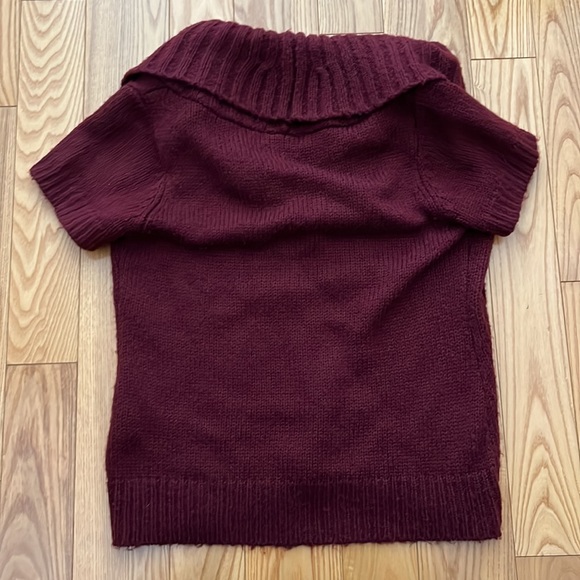 Burgundy Layering T-Shirt Sweater/Vest - Picture 1 of 5